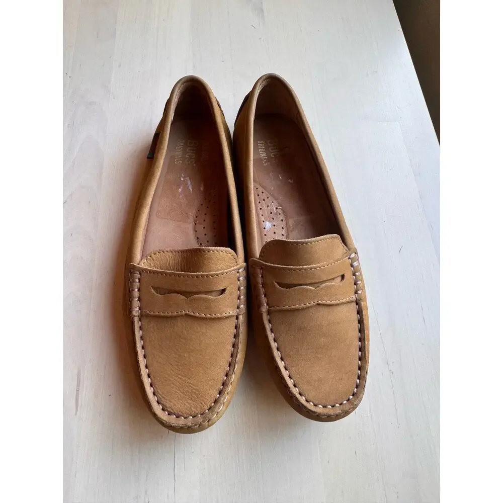 G.H. Bass Dylan Driver Tan Leather Moc Loafers Comfort Women Slip On Size 6 - Picture 6 of 9